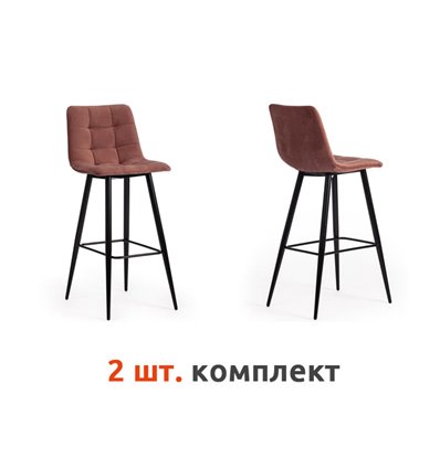 TETCHAIR CHILLY (mod.7095б) компл. 2 шт., ткань коралловый barkhat 15, ножки черные