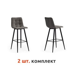 TETCHAIR CHILLY (mod.7095б) компл. 2 шт., ткань серый barkhat 26, ножки черные фото 1