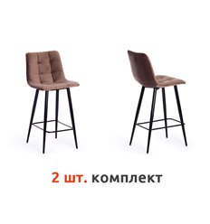 TETCHAIR CHILLY (mod.7095пб) компл. 2 шт., ткань коричневый barkhat 12, ножки черные фото 1