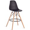 TETCHAIR Cindy Bar Chair (mod. 80-1) компл. 4 шт., пластик черные, ножки дерево натуральный фото 2