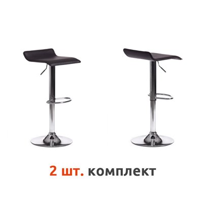 TETCHAIR KOST (mod. KY509) компл. 2 шт., черная экокожа, основание хром