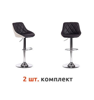 TETCHAIR MESSY (mod. KY704C) компл. 2 шт., экокожа, черный/белый, основание хром