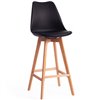 TETCHAIR TULIP BAR (mod. C1014H-1) компл. 4 шт., пластик/экокожа, черный, ножки дерево фото 2