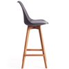 TETCHAIR TULIP BAR (mod. C1014H-1) компл. 4 шт., пластик/экокожа, серый, ножки дерево фото 4