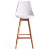 TETCHAIR TULIP BAR (mod. C1014H-1) компл. 4 шт., пластик/экокожа, белый, ножки дерево фото 3