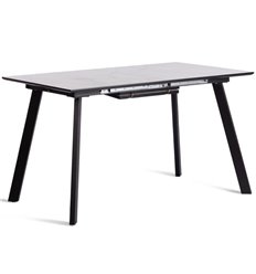Обеденный стол TETCHAIR DARWIN раскладной 85х130-170х75, Жемчужный перито/чёрный фото 1