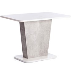 Двухцветный стол TETCHAIR GENT раздвижной ЛДСП, 68.6x110-145x75,5 см, Белый/Бетон фото 1