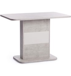 Двухцветный стол TETCHAIR SMART раздвижной ЛДСП, 105-140х68,6х75 см, Белый бетон/Белый фото 1