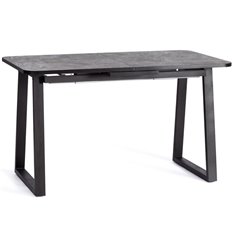 Двухцветный стол TETCHAIR MALTIDO раздвижной ЛДСП/HPL/металл, 130-160х75х75 см, Гранит тёмный/чёрный фото 1
