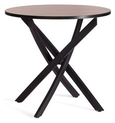 Двухцветный стол TETCHAIR MANZANA ЛДСП/HPL/металл, 80х80х75 см, Дуб Вотан/чёрный фото 1
