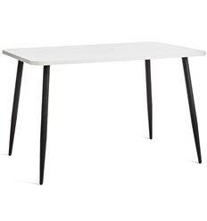 Двухцветный стол TETCHAIR PLUTO ЛДСП/металл, 120x80x77 см, Белый/Черный фото 1