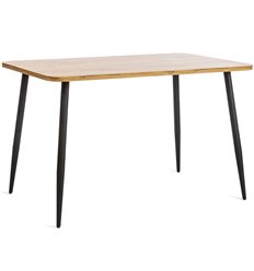Двухцветный стол TETCHAIR PLUTO ЛДСП/металл, 120x80x77 см, Дуб Вотан/Черный фото 1