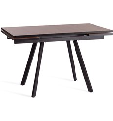 Двухцветный стол TETCHAIR VIGO раздвижной ЛДСП/HPL/металл, 120-180х80х75 см, Дуб Вотан/чёрный фото 1