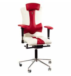 Кресло Kulik-System Elegance для опеаратора, ортопедическое с подголовником, цвет бело-красный