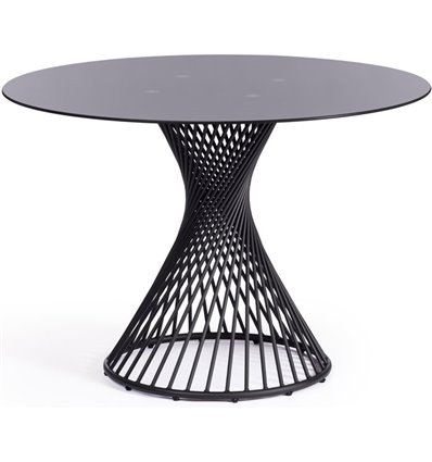 TETCHAIR BERTOIA (mod. GT21) металл/стекло, 110х110х75 см, Black (черный)