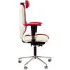 Кресло Kulik-System Elegance для опеаратора, ортопедическое с подголовником, цвет бело-красный фото 3