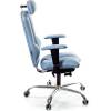 Кресло Kulik-System Elegance для оператора, ортопедическое с подголовником, цвет голубой фото 3