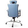 Кресло Kulik-System Elegance для оператора, ортопедическое с подголовником, цвет голубой фото 4
