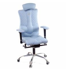 Кресло Kulik-System Elegance Design для оператора, ортопедическое с подголовником, цвет голубой