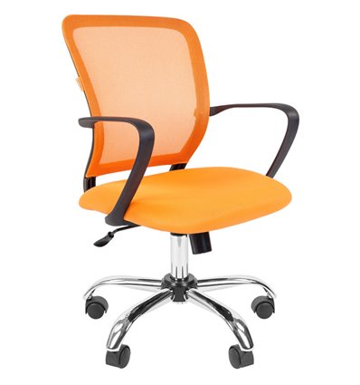 CHAIRMAN 698 CHROME TW-66 оранжевый, сетка/ткань
