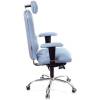 Кресло Kulik-System Elegance Design для оператора, ортопедическое с подголовником, цвет голубой фото 3
