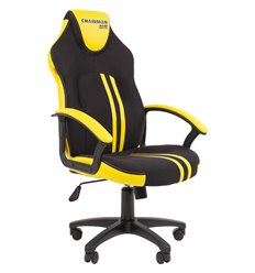 Офисное кресло CHAIRMAN GAME 26 черный/желтый new, экокожа/ткань фото 1