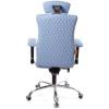 Кресло Kulik-System Elegance Design для оператора, ортопедическое с подголовником, цвет голубой фото 5