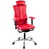 Кресло Kulik-System Elegance Design для оператора, ортопедическое с подголовником, цвет красный фото 1