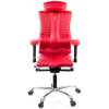 Кресло Kulik-System Elegance Design для оператора, ортопедическое с подголовником, цвет красный фото 2