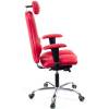 Кресло Kulik-System Elegance Design для оператора, ортопедическое с подголовником, цвет красный фото 3