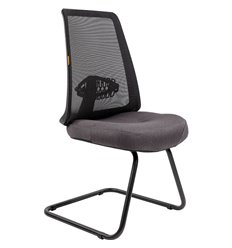 Кресло для посетителя CHAIRMAN 535V черный/серый, сетка/ткань фото 1