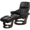 RELAX Lux 7438W Black, кожа, цвет черный/темный орех фото 1