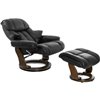 RELAX Lux 7438W Black, кожа, цвет черный/темный орех фото 6