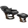 RELAX Lux 7438W Black, кожа, цвет черный/темный орех фото 7