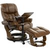 RELAX Lux 7438W Brown, кожа, цвет коричневый/темный орех фото 12