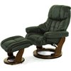 RELAX Lux 7438W Dark Green, кожа, цвет зеленый/темный орех фото 1