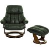 RELAX Lux 7438W Dark Green, кожа, цвет зеленый/темный орех фото 3