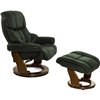 RELAX Lux 7438W Dark Green, кожа, цвет зеленый/темный орех фото 5