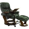 RELAX Lux 7438W Dark Green, кожа, цвет зеленый/темный орех фото 13