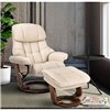 RELAX Lux 7438W Ivory, кожа, цвет кремовый/темный орех фото 4