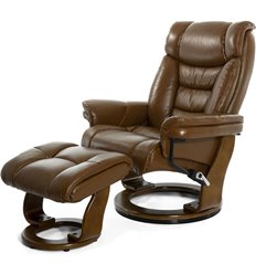 RELAX Zuel 7582W Cognac, кожа, цвет коричневый/темный орех фото 1