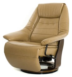 Офисное кресло RELAX Concord 4073WD (КМ010/029) с электроприводом, кожа, цвет светло-коричневый/темный орех фото 1