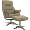 RELAX BOSS 7826A Taupe с пуфом для ног, нубук, цвет бронзовый фото 4