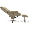 RELAX BOSS 7826A Taupe с пуфом для ног, нубук, цвет бронзовый фото 7