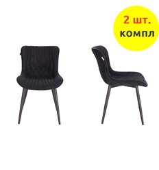 Стул кухонный EVERPROF Aqua Fabric Black (компл. 2 шт), ткань черный, ножки черные, фото 1