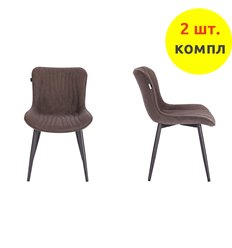 Стул кухонный EVERPROF Aqua Fabric Dark Brown (компл. 2 шт), ткань темно-коричневый, ножки черные, фото 1