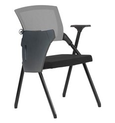 Стул офисный Riva Chair Seat M2001P с пюпитром серый/черный, сетка/ткань фото 1