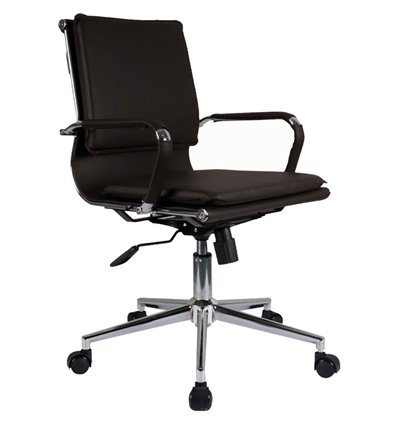 Riva Chair Hugo 6003-2SE черное, хром, экокожа