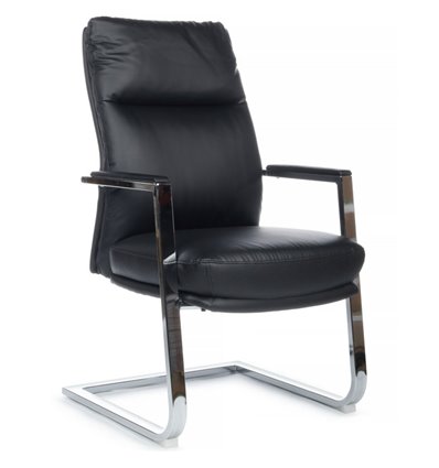 Riva Chair Leon-SF D916 Черный, хром, экокожа