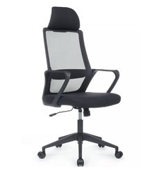 Офисное кресло Riva Chair Point 8325H Черный пластик/Черный фото 1